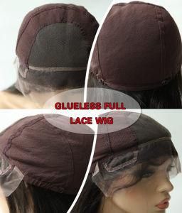 Wholesale Price Unprocessed Mongolian Human Hair Straight High Density Glueless Full Lace Wig Bob Wig