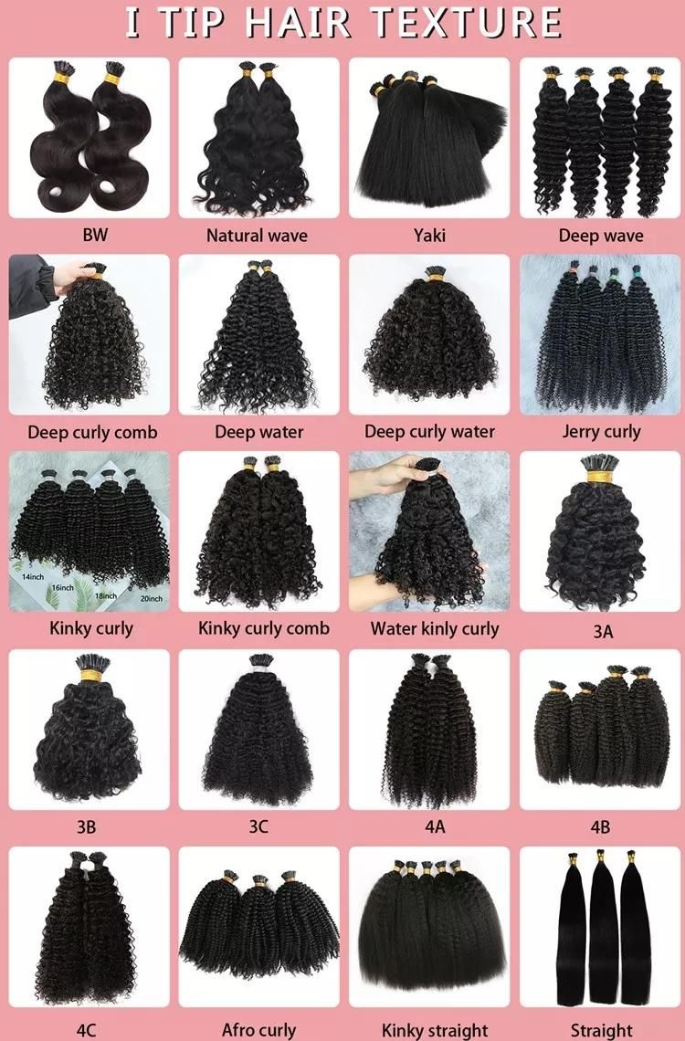 Wholesale Virgin Remy Curly I Tip Hair Extension Cuticle Aligned Raw Burmese Hair