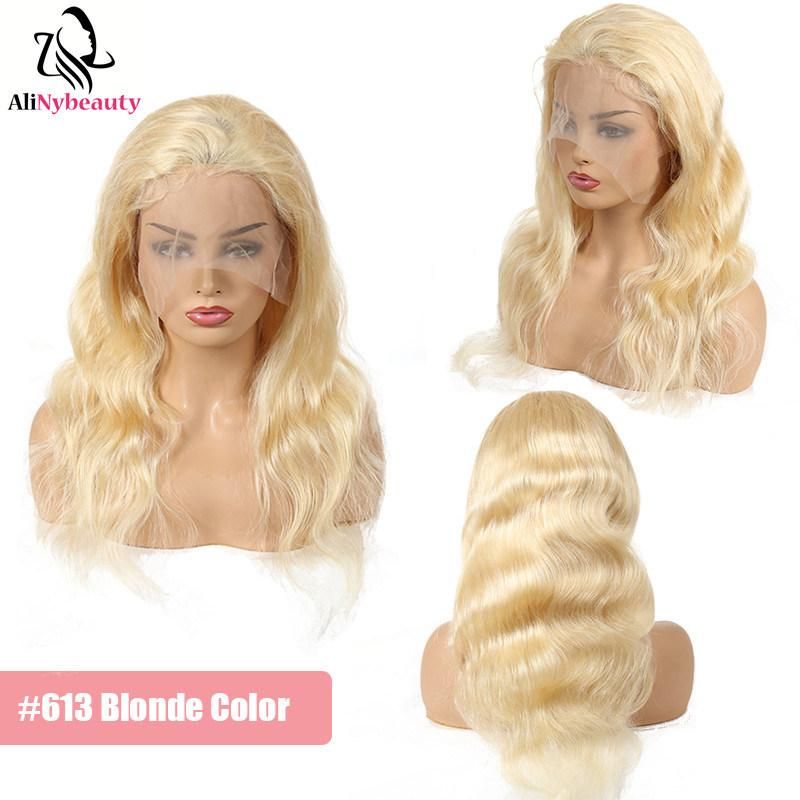 Cheap 613 Blonde Indian Human Hair Weave Lace Front Wig
