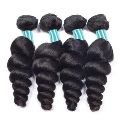 Riisca Hair Loose Wave Bundles with Closure Brazilian Hair Weave 4 Bundles with Closure Remy Human Hair Bundles with Closure