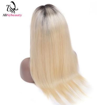Alinybeauty T1b/613 Blonde Lace Front Wig Brazilian Human Hair