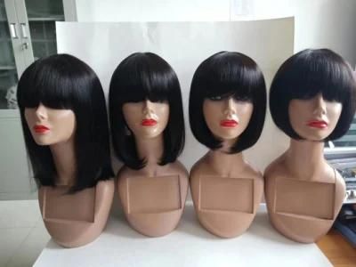 Cheap Price 100% Human Hair Wig Bob Style with Bang