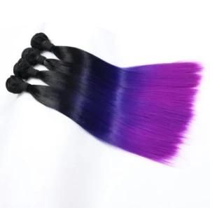 Foreign Trade Blue Purple Mixed Gradient Synthetic Hair Weft