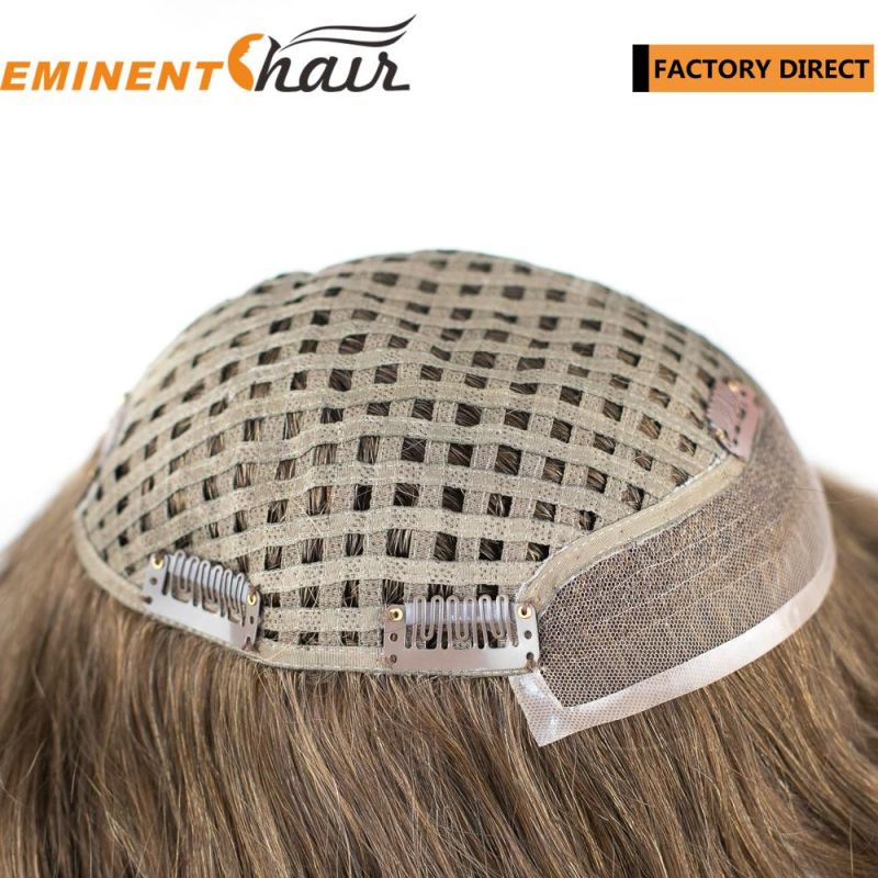 Natural Hairline Lace Front Ribbon Integration Women Hair Replacement System