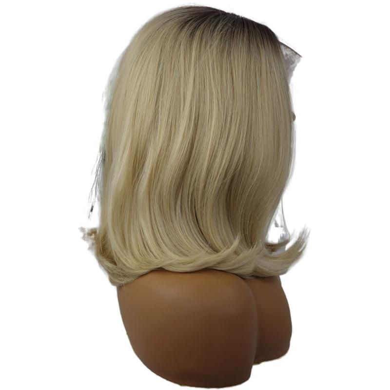 Wholesale Hair Vendor Heat Resistant 16 Inch 613/16 Short Hair Synthetic Wigs for Women