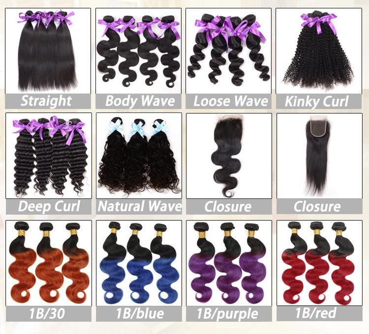 22 Inches Ombre Multi Color 1b Purple Shunfa Express Hair Pieces, 100% Virgin Hair Dyeing and Hair Straightener All Available Hair Weave