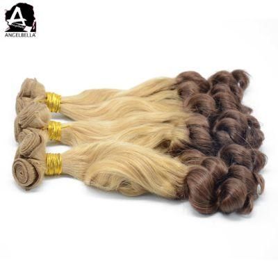 Angelbella 100 Percent Mink Brazilian Virgin Remy Human Hair 4# 27# Loose Wave Funmi Hair Weft