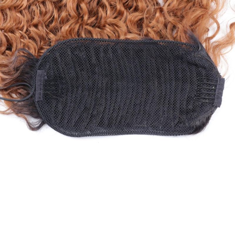 30" Women Drawstring Long Straight Synthetic Claw Clip Woman Extension Ponytail
