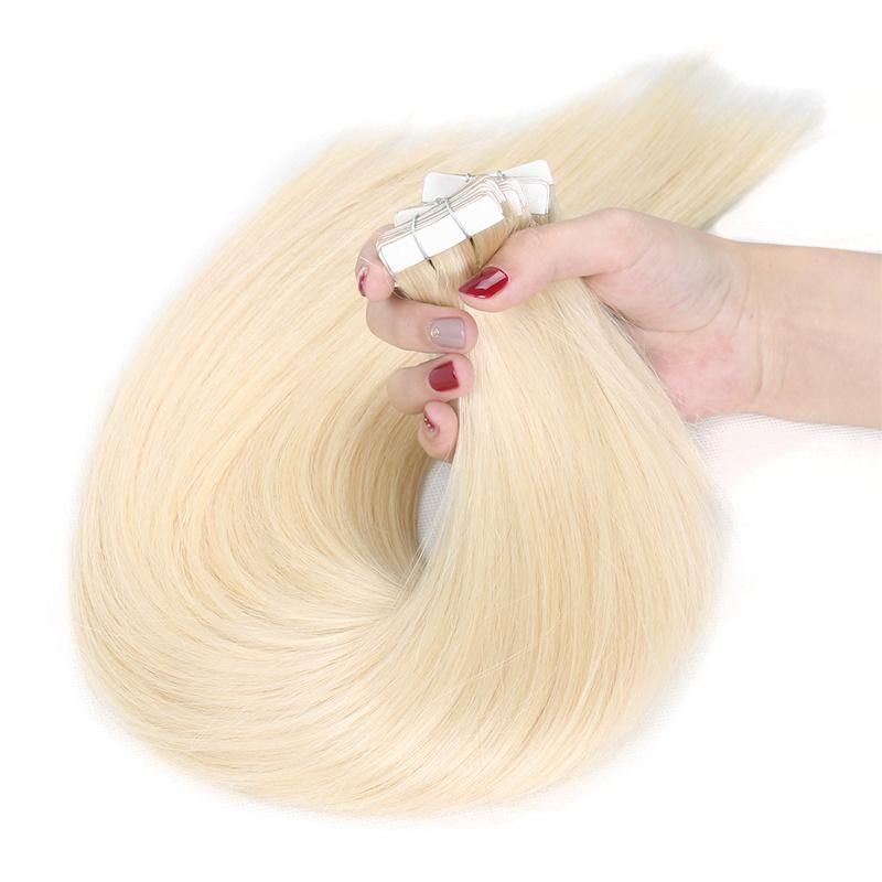 Wholesale 10A Russian Tape in Hair Extensions Virgin Human Tape Hair