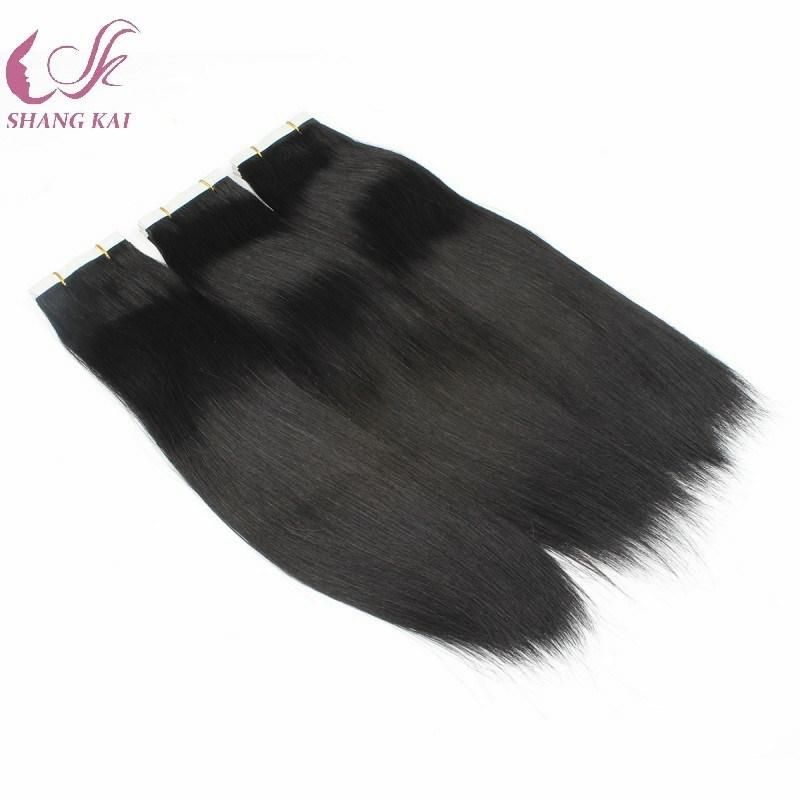 Black Silky Straight Silicone Free Tape in Hair Extensions