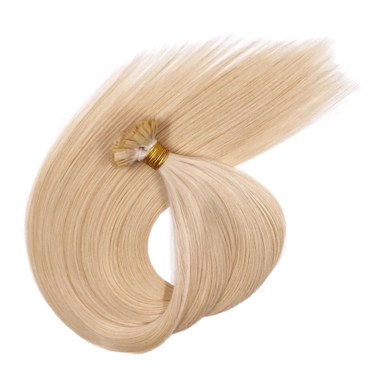 12A Raw Remy Virgin European Hair Double Drawn Flat Tip Human Hair Extension #613