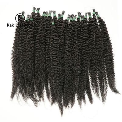 Cheap Raw Virgin Cuticle Aligned I Tip Human Hair Brazilian Curly I Tip Human Hair Extensions