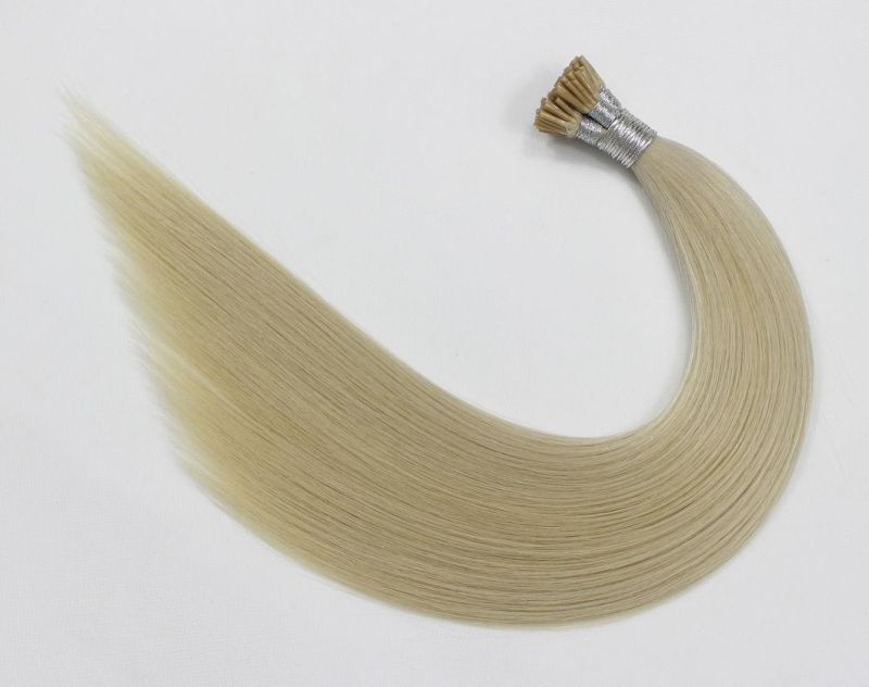 Cheap 613 Blonde Color Brazilian Straight Remy Human Hair Bundles I-Tip Extensions