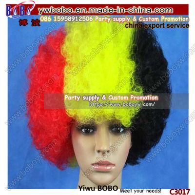 Football Fans Products Party Wig Afro Wig Halloween Wig Football Wig Halloween Party Supply (C3017)