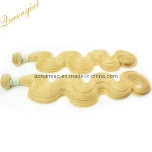 100% Virgin Body Wave Raw Human Hair Braid Weft Blond Remy Russian Wavy Hair