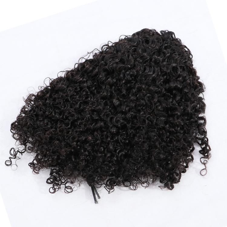 100% Human Raw Hair Kinky Curly Ponytail Drawstring Hair Extensions