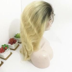 1b 613 Lace Front Wig Body Wave 613 Blond Wig with Black Roots