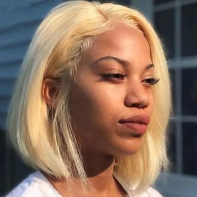 Brazilian 13X4 Blonde Lace Front Wig 613 Short Bob Lace Front Human Hair Wigs Transparent Lace Front Wig