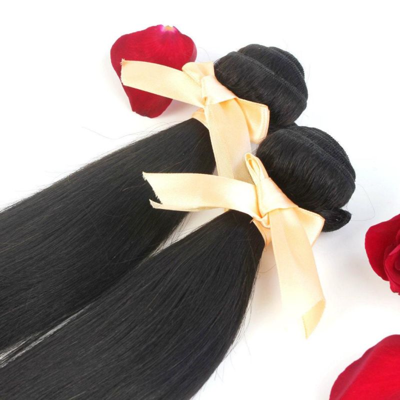 Silky Straight Natral Color Stock Indian Remy Human Hair Weft