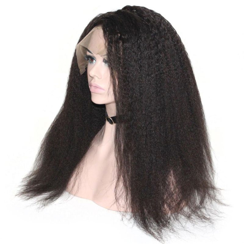 Kinky Curly Lace Front Wig Human Hair 150% Density Transparent Part Lace Human Hair Wigs Brazilain Remy for Black Women 24 Inches