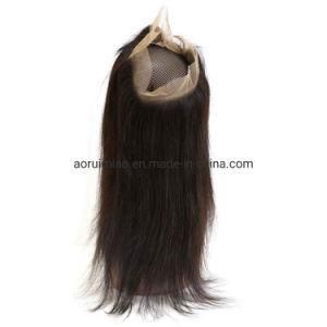 Factory Donor 360 Lace Frontal with Baby Hair Peruvian Straight Human Hair