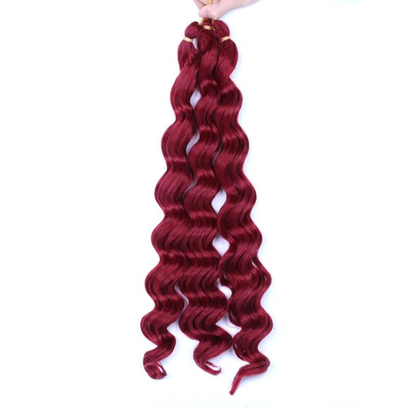 20inch Pre-Loop Deep Wave Curly Braiding Hair Wholesale Synthetic Ombre Extension