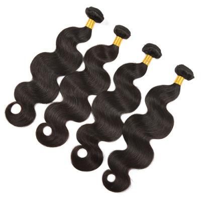 Indian Hair Body Wave 4 Bundles Human Hair Bundles with Frontal Natural Black Remy Hair Extensions