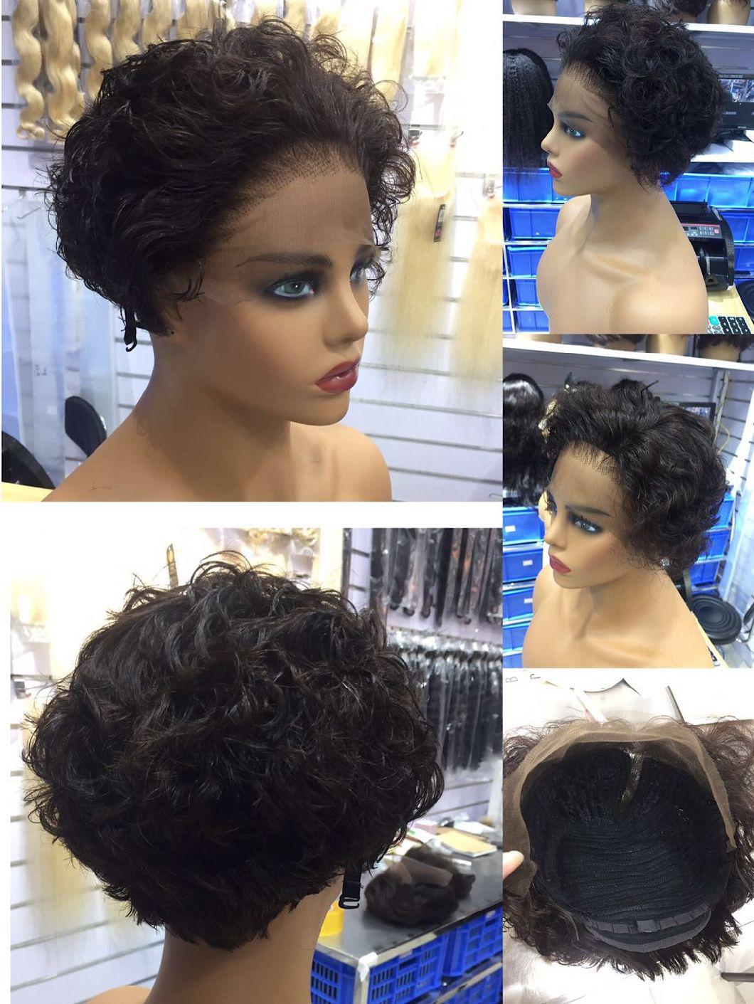Factory Price Raw Hair Vendor Pixie Cut Human Hair Wigs