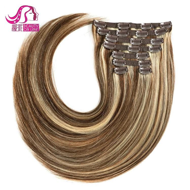 Bohemian Remy Human Hair Triple Weft Double Drawn Luxury Full Head 120g 150g 220g Remy Clip in Hair Extension for White Women