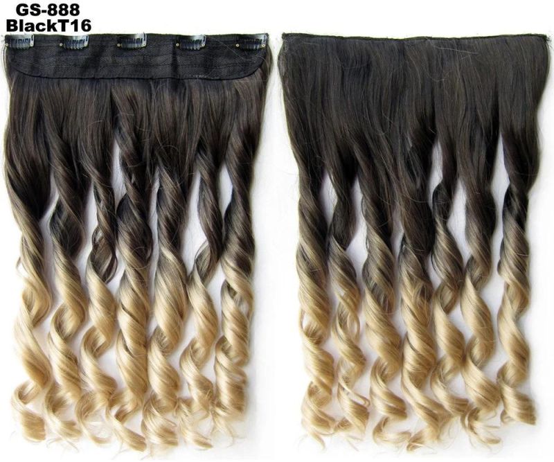 5clips One-Piece 22"-24" Body Wavy Clip in Hair Extensions Hairpiece