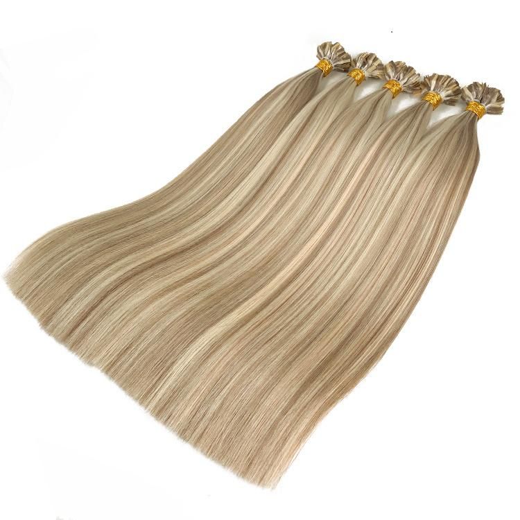 Suppliers 100% Human Hair Extension Remy Russian Hair Flat Tip Hair Extension Flat Tip