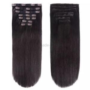 Lightest White Blonde Body Natural Brazilian Wavy Clip Remy Human Hair Extension