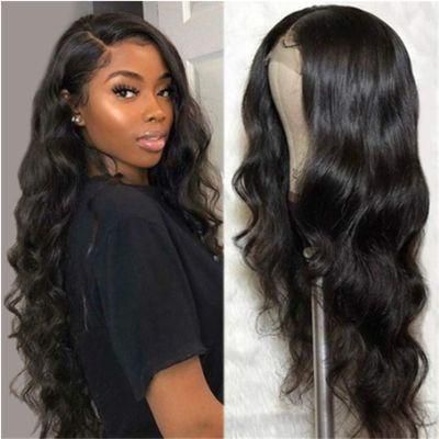 Wholesale Price, 100% Human Hair Wigs with Baby Hair Natural Water Wave Pre-Plucked Transparent Lace Front Wigs