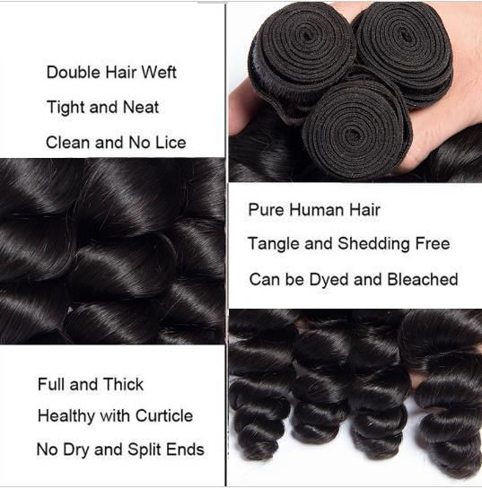 Top Grade Hot Selling Brazilian Human Hair Extension Loose Wave Hair Bundles