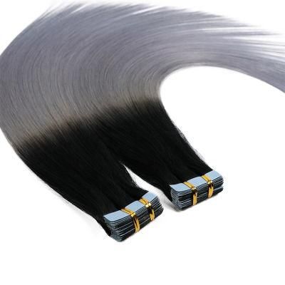 Wholesale Ombre Seamless Tape in Human Hair Extension #T3/Gray