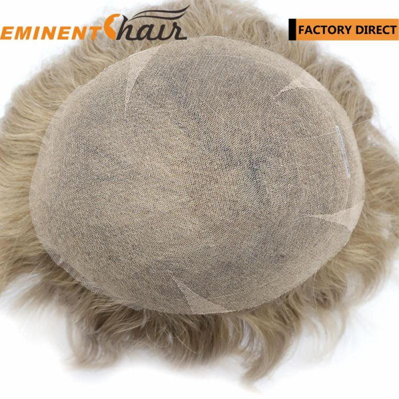 Natural Hairline Remy Hair Men′s Toupee Lace Hairpiece