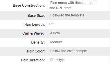 Lw1085: Mono Base with PU Coating Hair Products