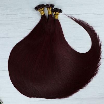 Wholesale Double Drawn Cuticle Remy Aligned U Flat I Tip Human Hair Keratin Extensions