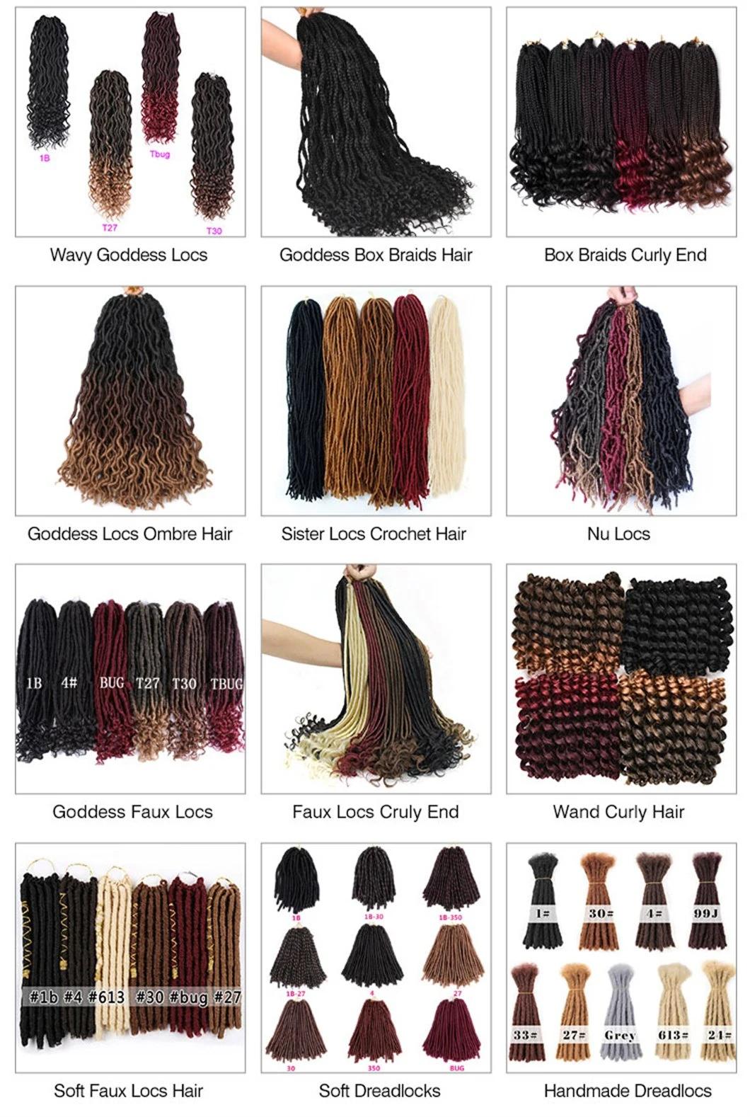 Factory Price Synthetic Braiding Hair Crochet Braid Hair Goddess Faux Locs Crochet Hair