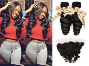8A Chinese Loose Wave 100% Pure Hair Extension Natural Black Wholesale for Africans
