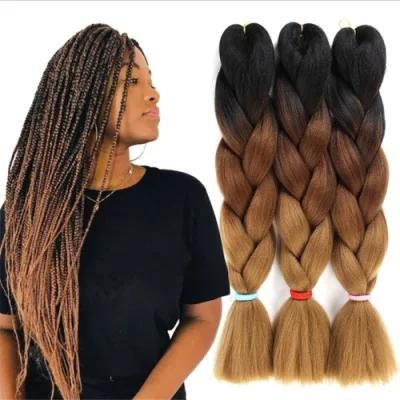 Kbeth Ombre Synthetic Braiding Hairjumbo, Yaki Jumbo Hair Braid for African Hair, Jumbo -Hair-Braid 400g Synthetic Hair Extension Ready to Ship