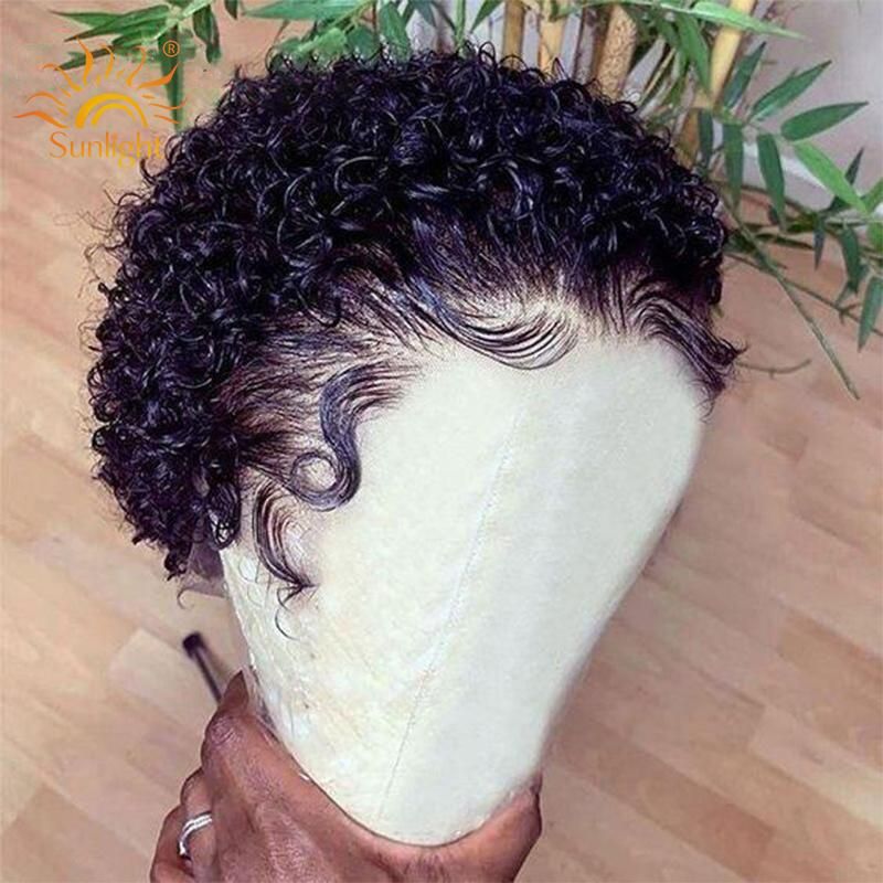 Sunlight Human Hair Wig 13X1t-Part Lace Wig Pixie Cut