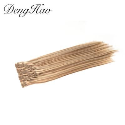 Human European Hair Clip in Hair Extensions