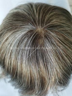 2022 Most Comfortable Clear PU Base Men&prime; S Hairpiece Made of Remy Human Hair