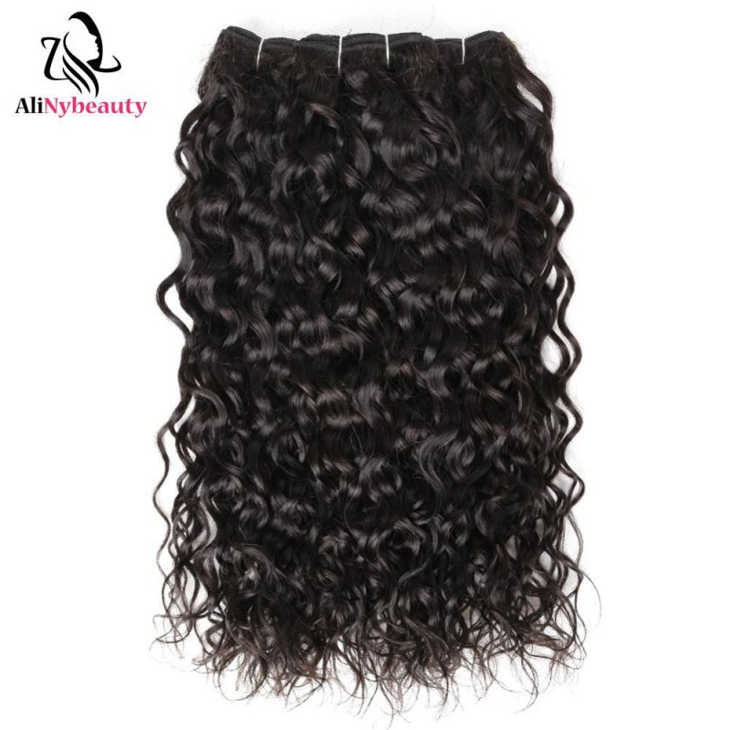 Italy Curly 100% Virgin Human Hair Lace Closure Frontal with Bundles