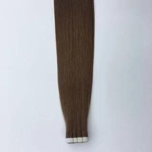 6# PU Tape Skin Weft Brazilian Virgin Remy Human Hair Extensions