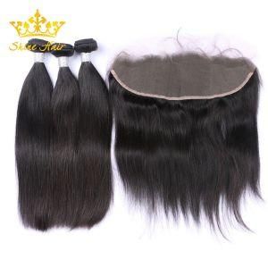 Human Virgin Brazilian Hair of 100% Human Hair Bundle with Staight 1b Natural Color