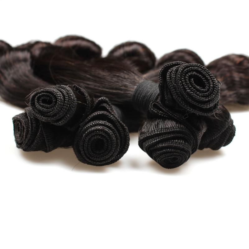 Double Drawn Remy Hair Natural Color Straight Curly Human Hair Extensions