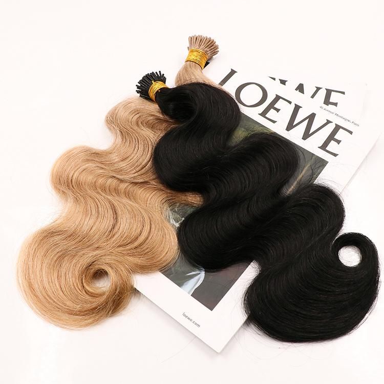 Raw Unprocessed Virgin Hair Body Wave I-Tip Human Hair Extension