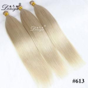 Remy Human Hair Fashion Blonde Color Top Quality Pre-Bonded I-Tip Keratin Hair Extension